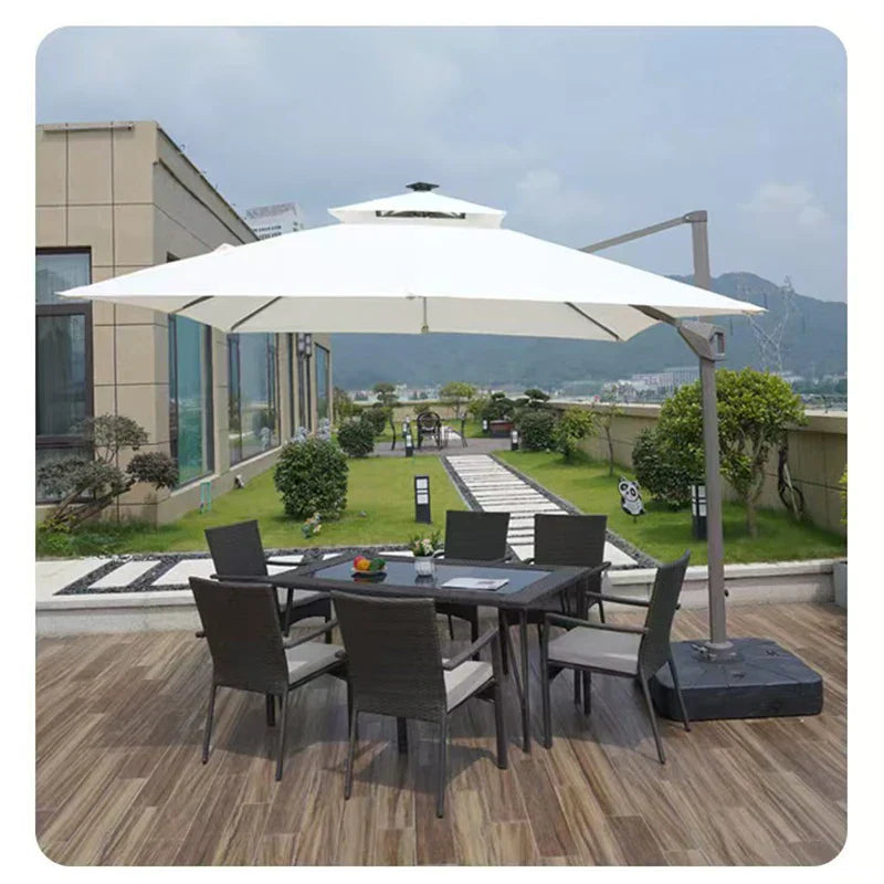 Umbrella with Integrated Solar LED – Modern Design, Solar Lighting, and Smart Adjustment